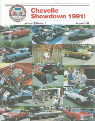 THE CHEVELLE REPORT 1991 AUG - NATIONAL CHEVELLE OWNERS ASSOCIATION SHOWDOWN 91